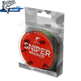 Шнур плетёный Salmo Sniper Braid X4 Army Green размотка 91-120м зелёный